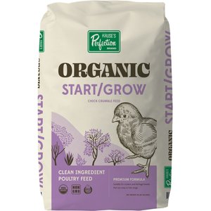 Kruse's Perfection Brand Organic Poultry Starter Grower 18% Protein Crumble Chicken Feed, 40-lb bag