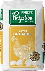 Kruse's Perfection Brand Poultry 17% Protein Layer Crumble Chicken Feed, 40-lb bag