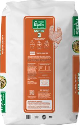 Show full view: Kruse's Perfection Brand Super 3 Scratch 8% Protein Grain Poultry Feed, 40-lb bag slide 2 of 6