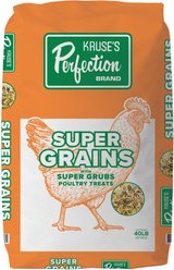 Kruse's Perfection Brand Super Grains with Grubs Chicken Treats, 40-lb bag