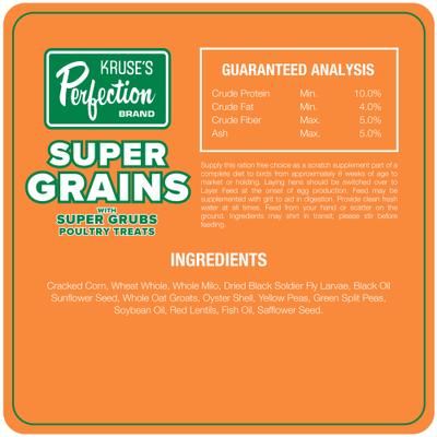 Show full view: Kruse's Perfection Brand Super Grains with Grubs Chicken Treats, 40-lb bag slide 5 of 6