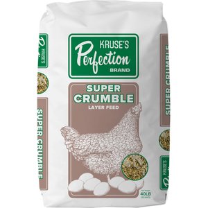 Kruse's Perfection Brand Super Layer Crumble 16% Protein Chicken Feed, 40-lb bag