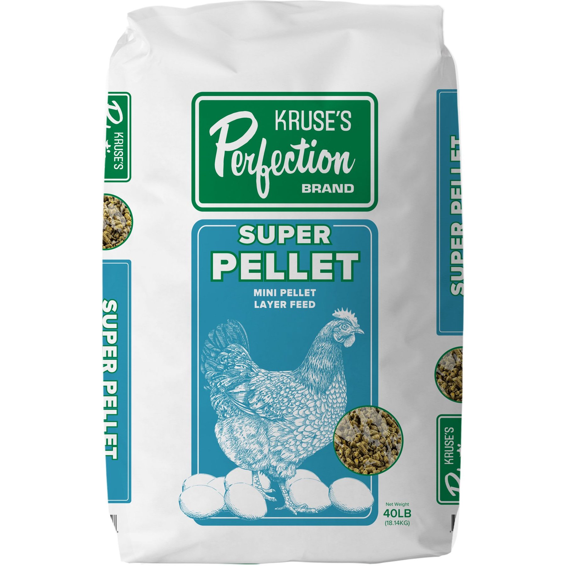 Kruse's Perfection Brand Super Layer Pellet 16% Protein Chicken Feed, 40-lb bag