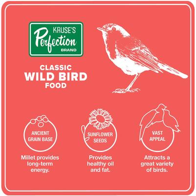 Show full view: Kruse's Perfection Brand Wild Bird Food, 40-lb bag slide 4 of 6