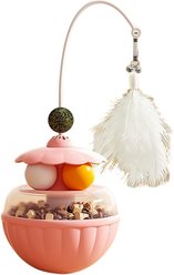 Kseroo 2-in-1 Wobbling Treat-Dispensing Cat Toy, Pink