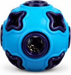 Kseroo 4-Corner Squeaky Ball Dog Toy, Blue/Purple, Large