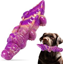 Kseroo Alligator Beef-Flavored Nylon Tough Chew Dog Toy, Purple