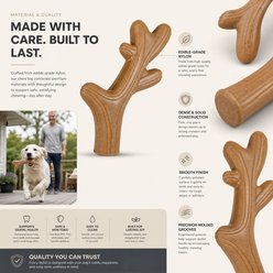 Kseroo Antler Beef-Flavored Nylon Tough Chew Dog Toy, Brown slide 2 of 8
