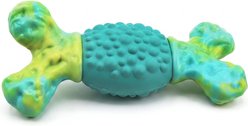 Kseroo Bubble Bone Milk Flavored Rubber & Nylon Hybrid Teeth Cleaning Dog Chew Toy, Green