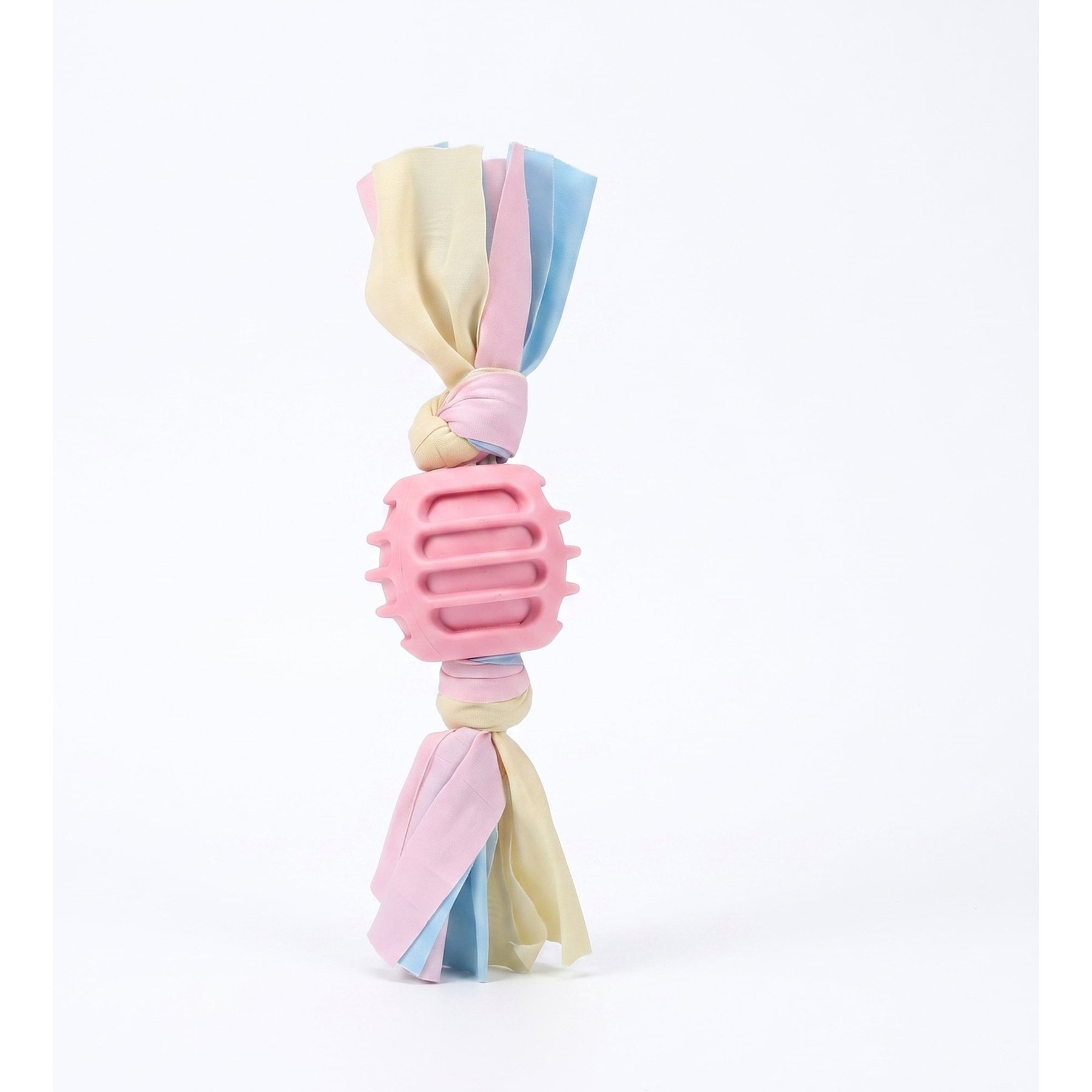 Kseroo Bumpy Ball Knotted Rope Teething Training Chew Dog Toy, Pink