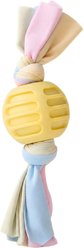 Kseroo Bumpy Ball Knotted Rope Teething Training Chew Dog Toy, Yellow