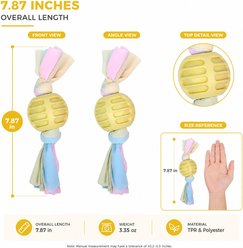 Kseroo Bumpy Ball Knotted Rope Teething Training Chew Dog Toy, Yellow slide 2 of 9