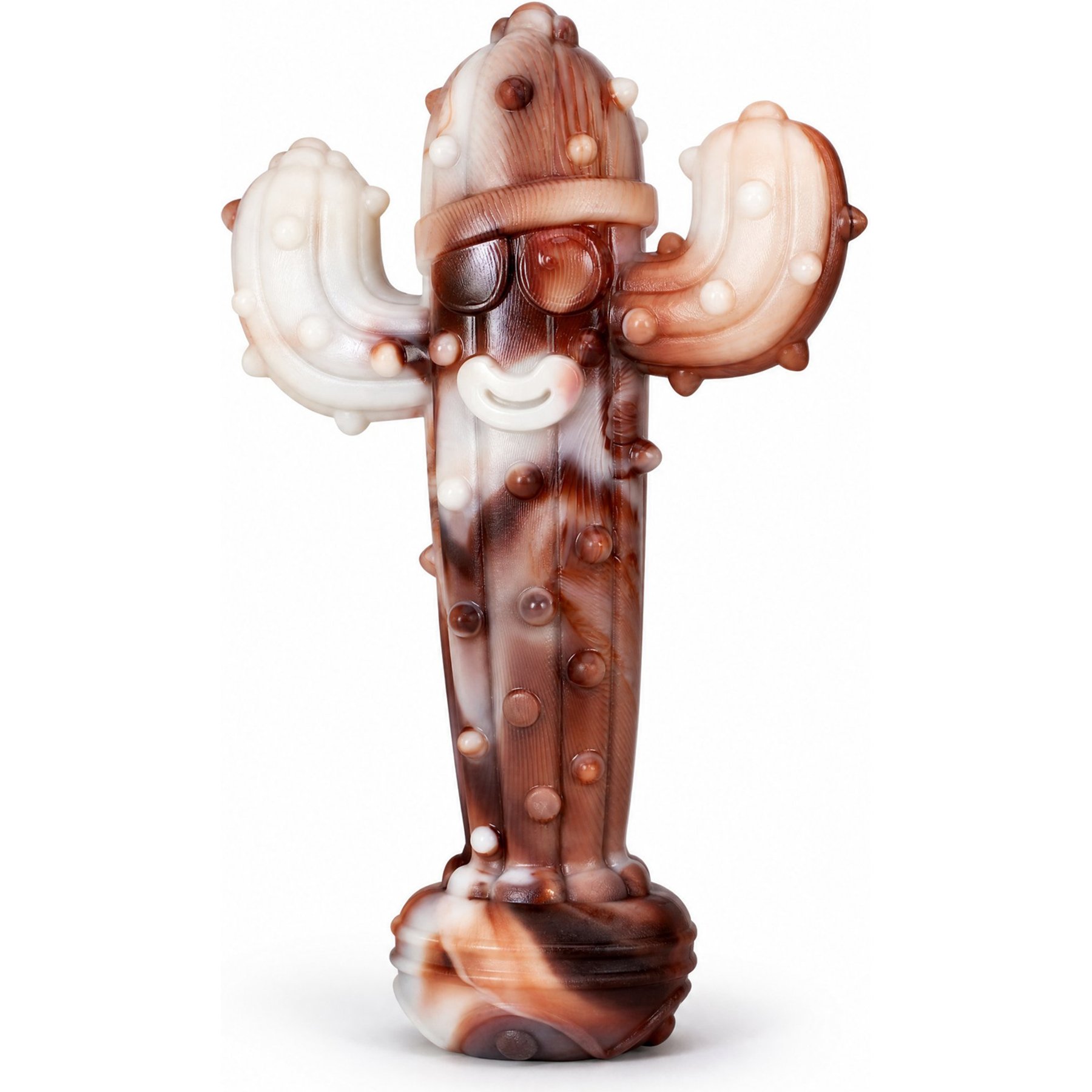 Kseroo Cactus Beef-Flavored Nylon Tough Chew Dog Toy, Brown