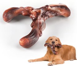 Kseroo Christmas Deer Beef-Flavored Nylon Tough Chew Dog Toy, Brown