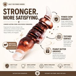 Kseroo Classic Alligator Beef-Flavored Nylon Tough Chew Dog Toy, Coffee Brown slide 2 of 9