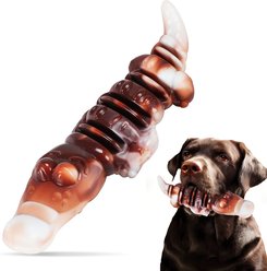 Kseroo Classic Alligator Beef-Flavored Nylon Tough Chew Dog Toy, Coffee Brown