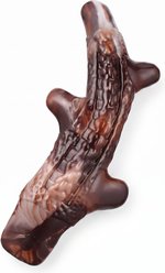 Kseroo Curved Branch Bacon Flavored Nylon Dental Care & Anxiety Relief Dog Chew Toy, Brown