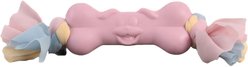 Kseroo Dog Face Bone Knotted Rope Teething Training Chew Dog Toy, Pink