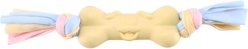 Kseroo Dog Face Bone Knotted Rope Teething Training Chew Dog Toy, Yellow