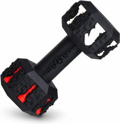 Kseroo Dumbbell Dental Rubber Training & Teething Chew Dog Toy, Black, Large