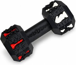 Kseroo Dumbbell Dental Rubber Training & Teething Chew Dog Toy, Black, Medium