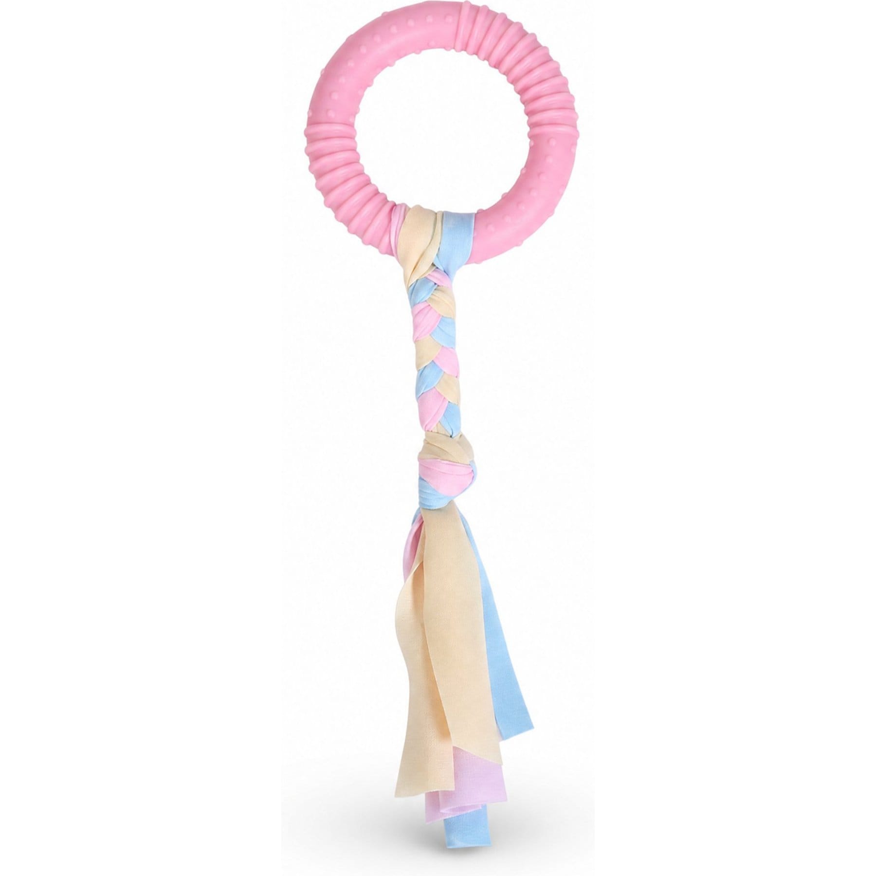 Kseroo Durable Cotton Ring Knotted Rope Teething Training Chew Dog Toy, Pink, Large