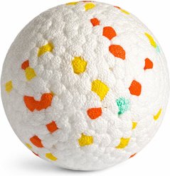 Kseroo Interactive Play Bounce Fetch Training Spring & Teething Ball Dog Toy, Large, Orange/Yellow/Green