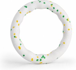 Kseroo ETPU Foam Rubber Pull Ring Outdoor Training & Dental Flying Disc Dog Toy, Green, Small
