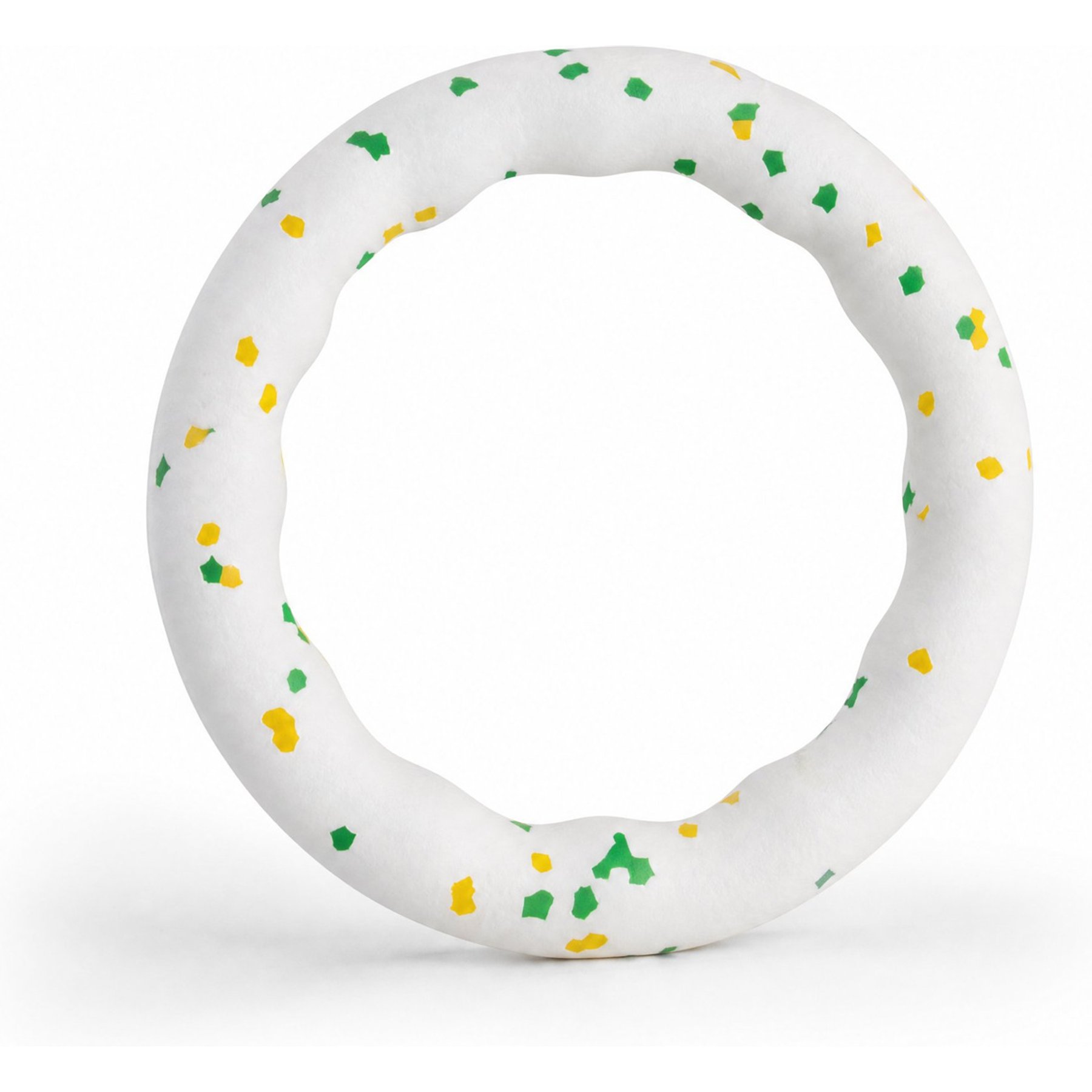 Kseroo ETPU Foam Rubber Pull Ring Outdoor Training & Dental Flying Disc Dog Toy, Green, Small