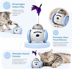 Kseroo Feather-Added Slow-Feed Balance Exercise Training Chasers Cat Toy, Blue slide 2 of 9