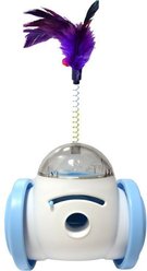 Kseroo Feather-Added Slow-Feed Balance Exercise Training Chasers Cat Toy, Blue slide 1 of 9