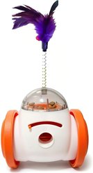 Kseroo Feather-Added Slow-Feed Balance Exercise Training Chasers Cat Toy, Orange
