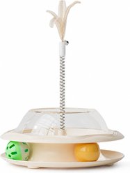 Kseroo Feather Track Cat Spinner Toy, Beige