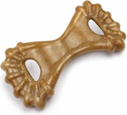 Kseroo Flat 8-Bone Bacon Flavored Nylon Dental Care Dog Chew Toy, Light Brown