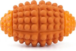 Kseroo Football Milk Flavored Rubber & Nylon Hybrid Dog Chew Toy with Squeaker, Orange