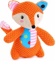 Kseroo Fox Plush Squeaky Cat Toy, Orange