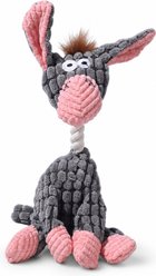 Kseroo Funny Donkey Cuddle Squeaky Plush Chew Dog Toy, Gray