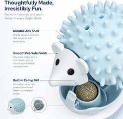 Kseroo Hedgehog Catnip-Infused Chew Cat Toy, Blue slide 2 of 9