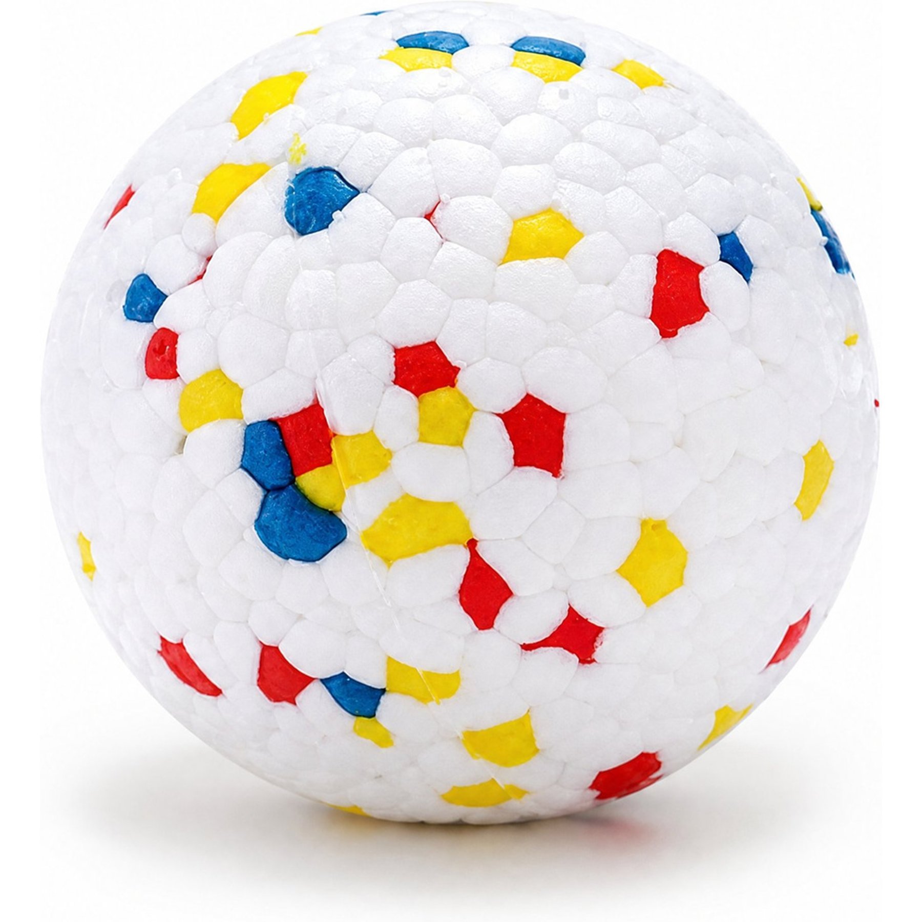 Kseroo Interactive Play Bounce Fetch Training Spring & Teething Ball Dog Toy, Red/Yellow/Blue, Large