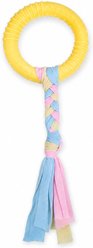 Kseroo Interactive Ring Knotted Rope Teething Training Chew Dog Toy, Yellow, Large slide 1 of 9