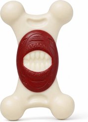 Kseroo Large Shark Encapsulated Bone Bacon Flavored Nylon Dental Care Dog Chew Toy, Red, 6.7-in slide 1 of 9