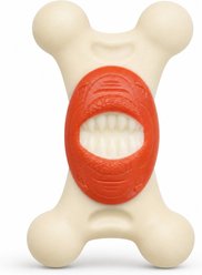Kseroo Shark Head Beef Flavored Nylon Dental Care & Anxiety Relief Dog Chew Toy, Orange, 6.7-in