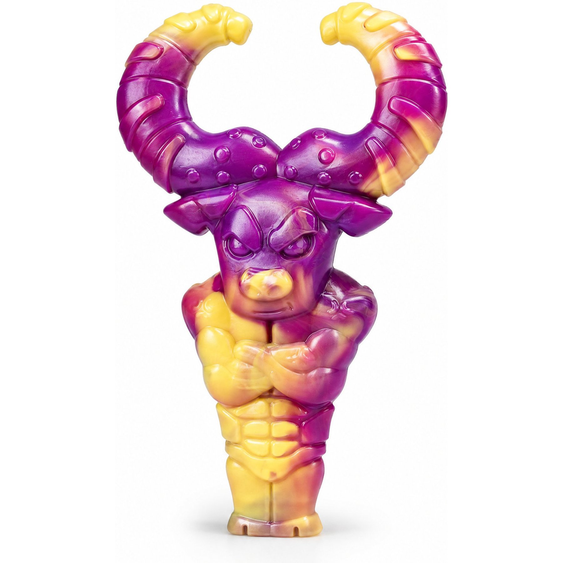 Kseroo Mighty Bull Beef-Flavored Nylon Tough Chew Dog Toy, Purple