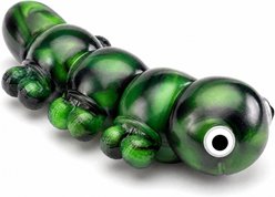 Kseroo Mixed Caterpillar Bacon Flavored Nylon Dental Care Dog Chew Toy, Green
