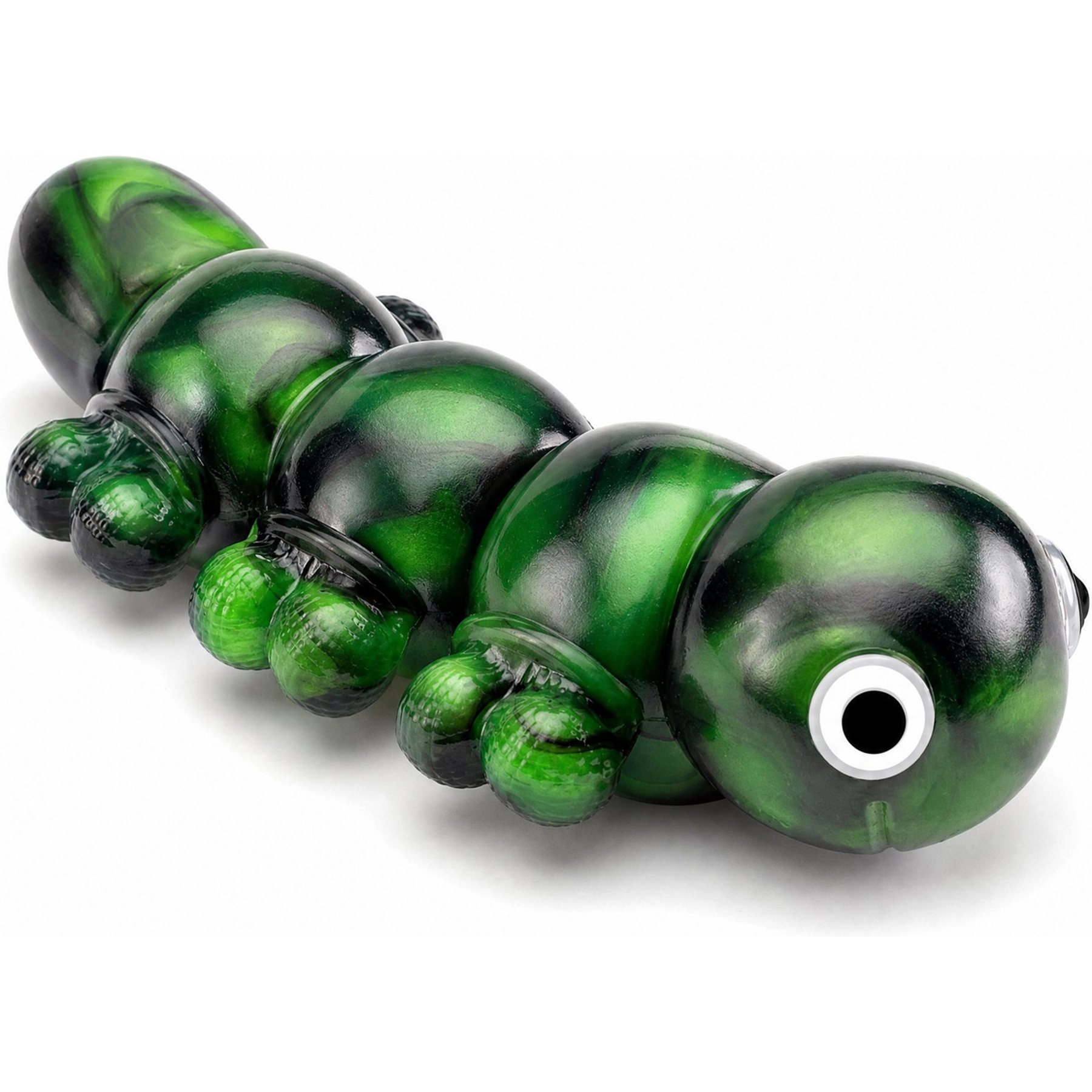 Kseroo Mixed Caterpillar Bacon Flavored Nylon Dental Care Dog Chew Toy, Green