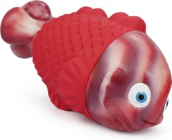 Kseroo Mixed Clownfish Beef Flavored Rubber & Nylon Hybrid Dog Chew Toy with Squeaker, Red