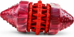 Kseroo Mixed Cone Bone Bacon Flavored Rubber & Nylon Hybrid Dental Care Dog Chew Toy, Red