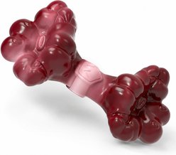 Kseroo Mixed Double-Sided Flower Bone Bacon Flavored Nylon Dental Care Dog Chew Toy, Red