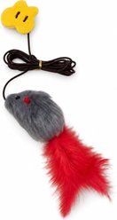 Kseroo Mouse Teaser Wand Training & Squeaky Hanging Scratchers Cat Toy, Gray
