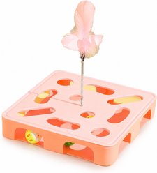 Kseroo Multi-Section Rotating Bell Cat Teaser Toy, Pink
